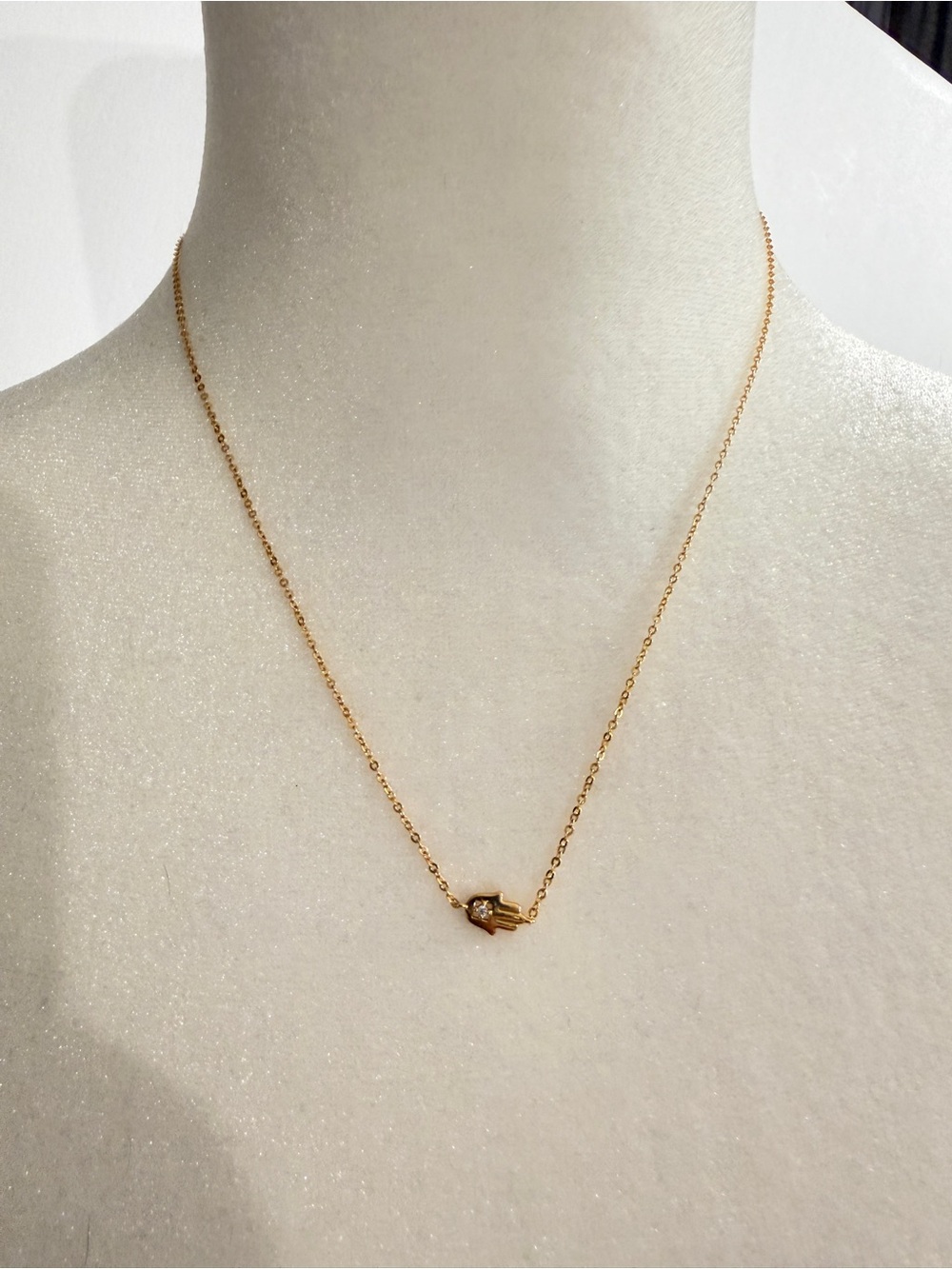BaubleBar 18K Gold Plated Sterling Hamsa Necklace - Picture 3 of 7
